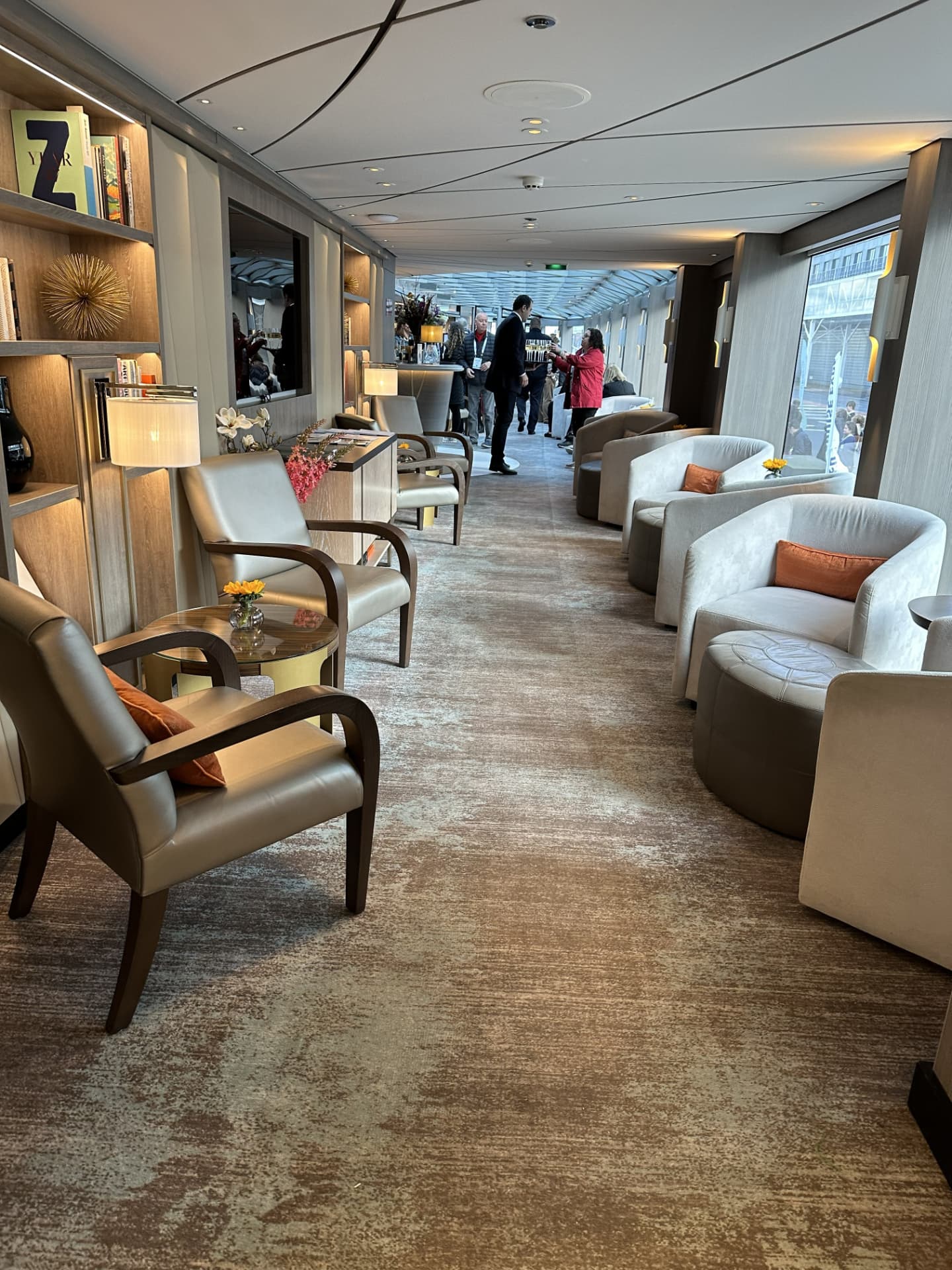 The observation lounge during the March 2024 christening in Amsterdam.