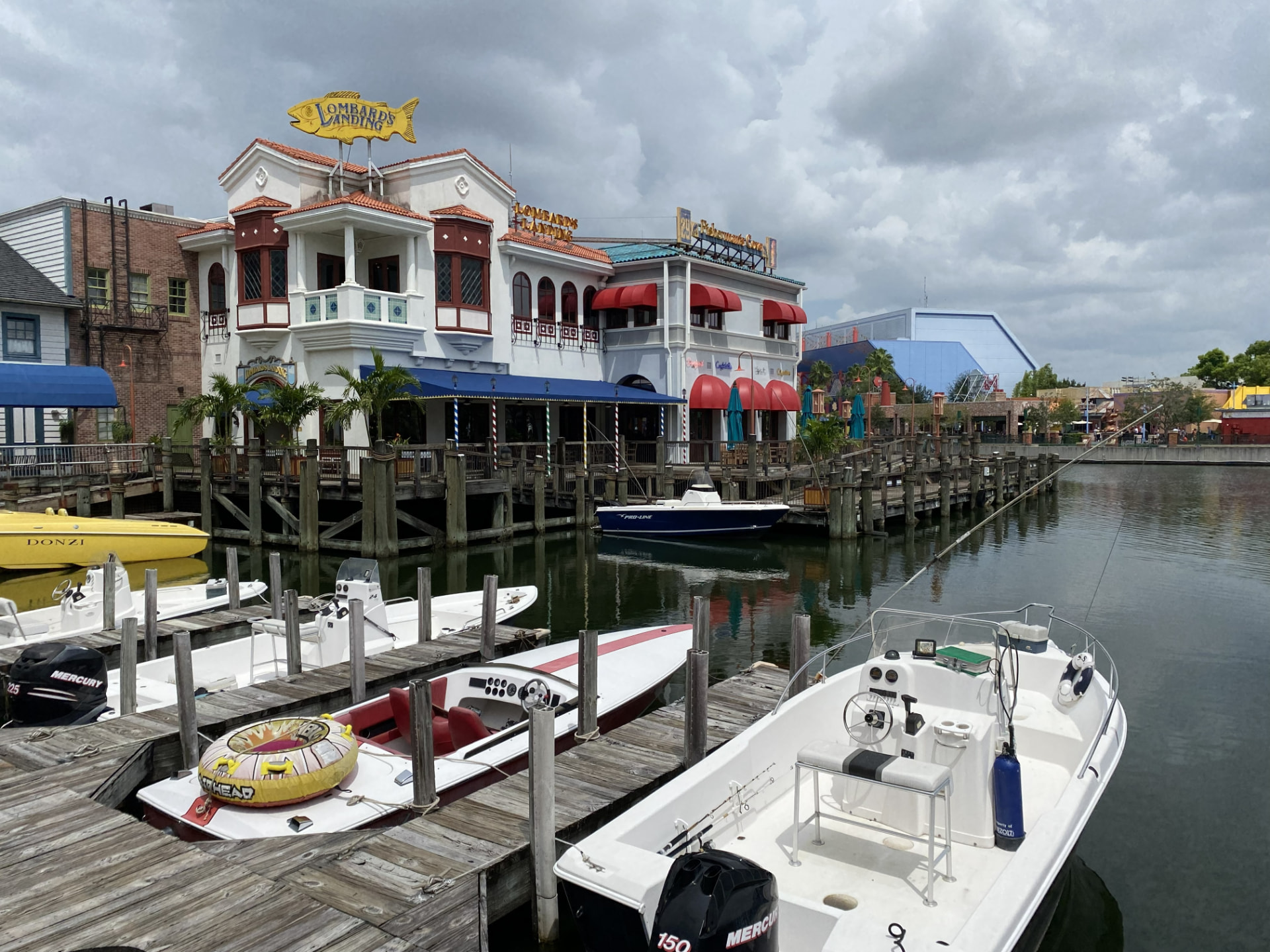 Universal Orlando resort waterfront, on-site hotel area.