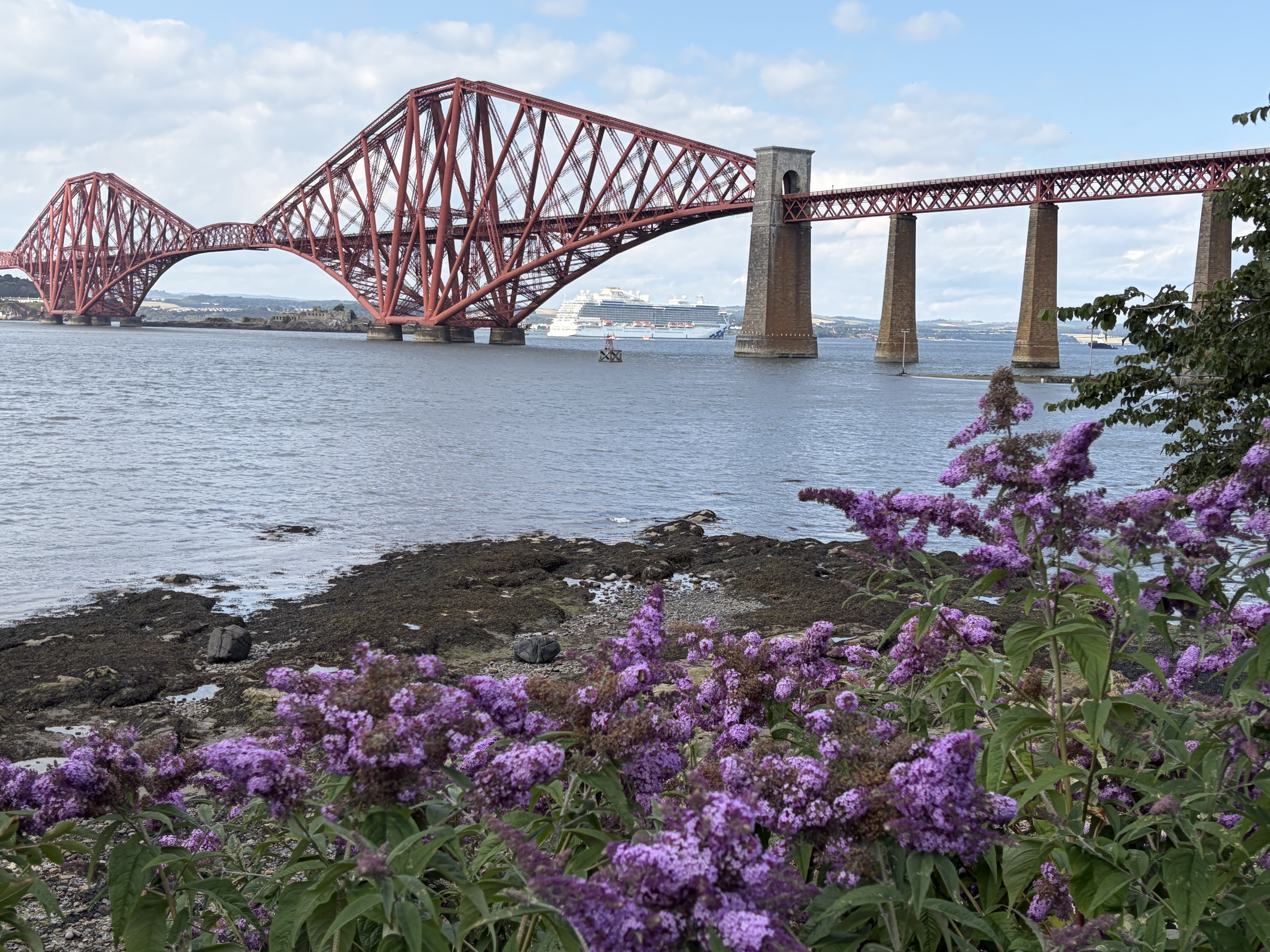 Our cruise ship anchored out off of Edinburgh, UK