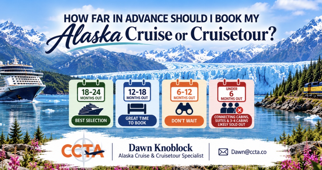 When Should I Book My Alaska Cruise or Cruisetour? Is 12 to 18 Months Too Far Out? A Real Comparison — featured media